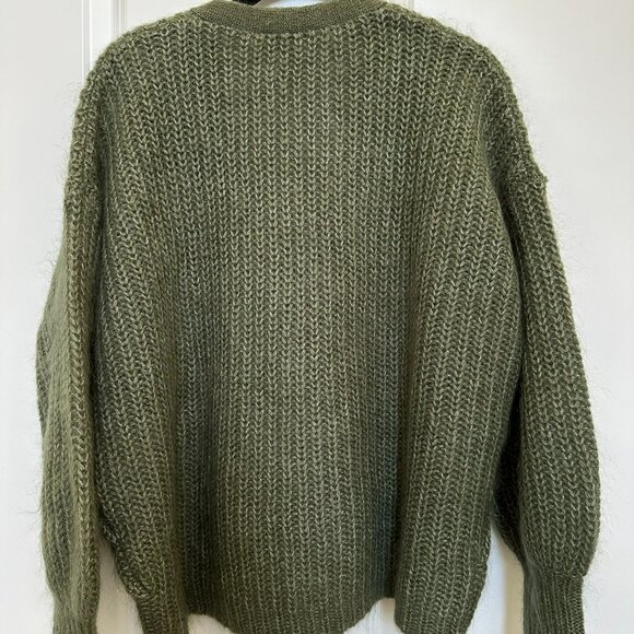 Sezane Achille Sweater Jumper, Khaki, XS - Picture 5 of 8